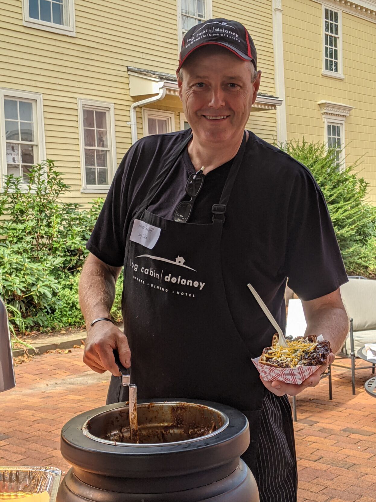 Man serving food